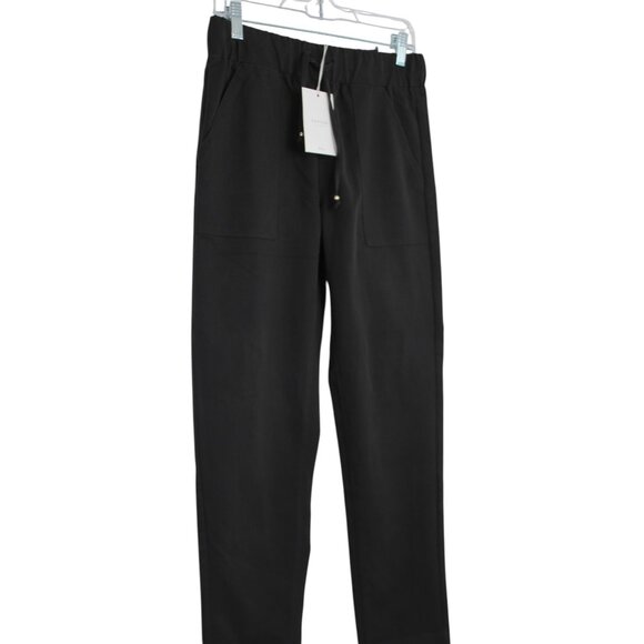 KanCan Women's Black Charcoal Drawstring Straight Leg Track Pants Joggers Size M - Picture 1 of 10